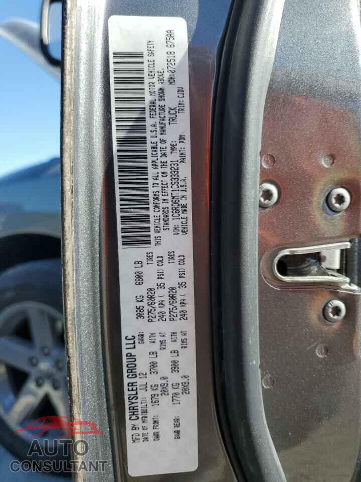 DODGE RAM 1500 2012 - 1C6RD6MT1CS333231