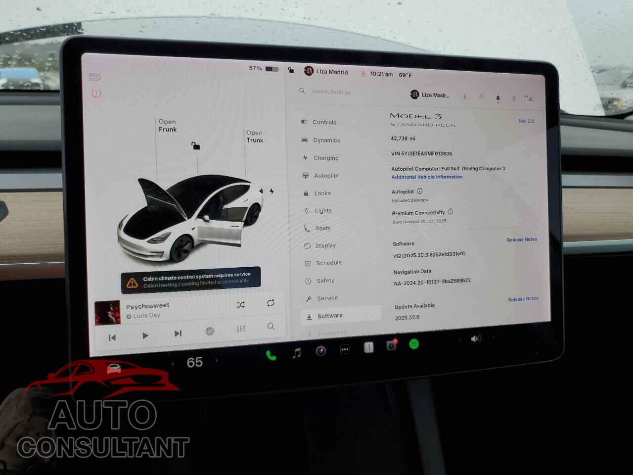 TESLA MODEL 3 2021 - 5YJ3E1EA0MF013635