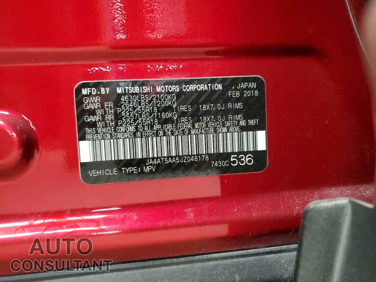 MITSUBISHI ECLIPSE 2018 - JA4AT5AA5JZ048178