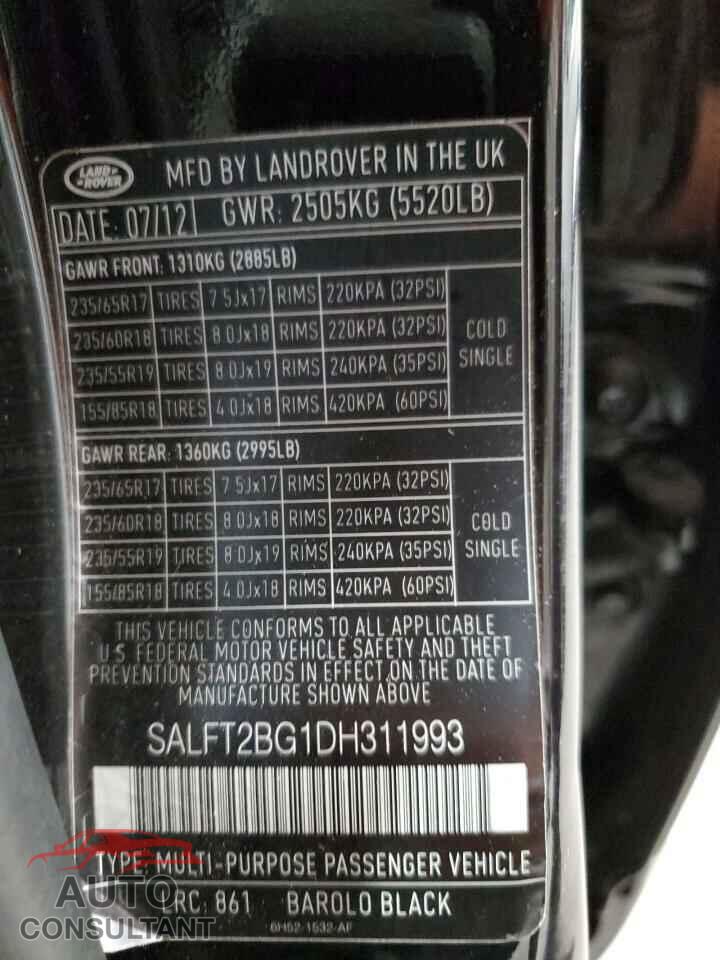 LAND ROVER LR2 2013 - SALFT2BG1DH311993