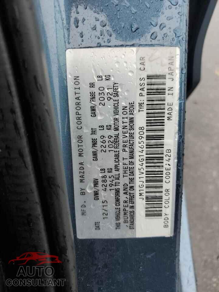MAZDA 6 2016 - JM1GJ1V54G1465908