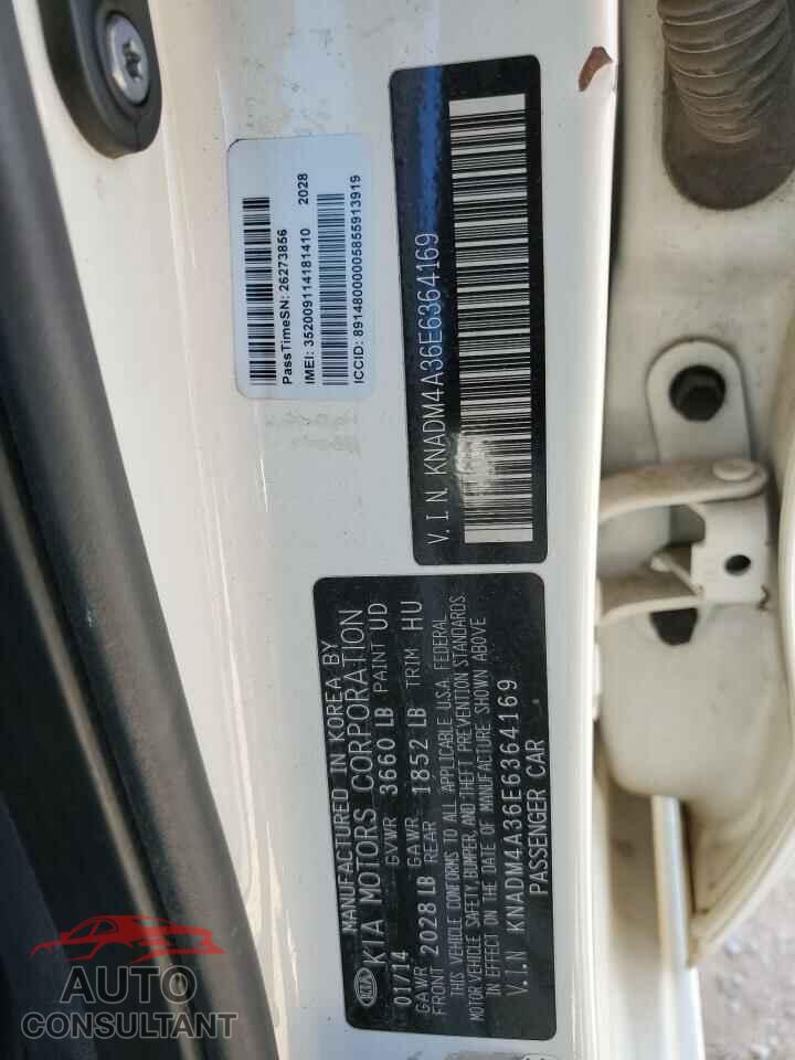 KIA RIO 2014 - KNADM4A36E6364169