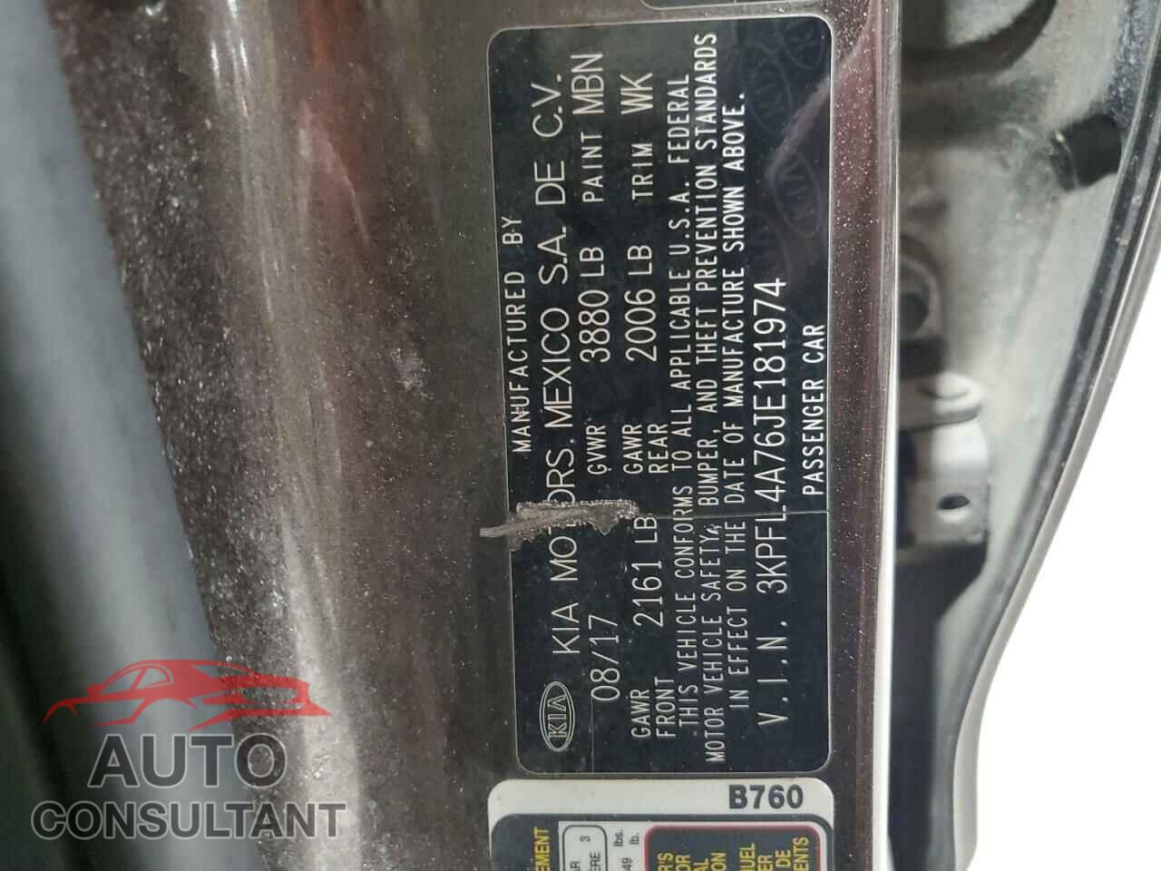 KIA FORTE 2018 - 3KPFL4A76JE181974