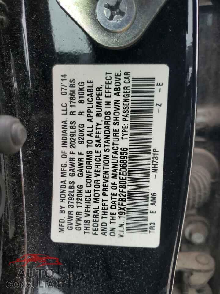 HONDA CIVIC 2014 - 19XFB2F80EE068956