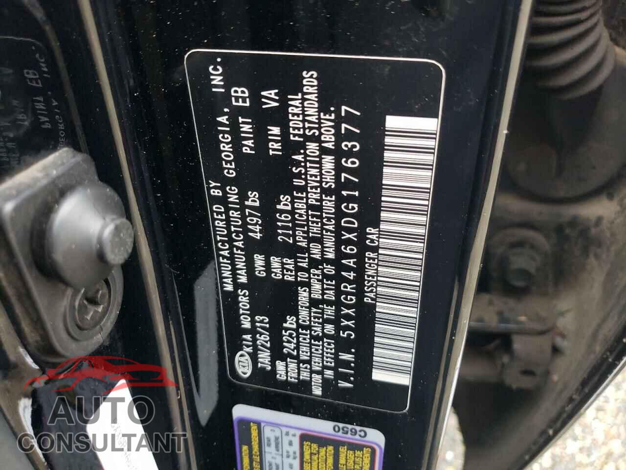 KIA OPTIMA 2013 - 5XXGR4A6XDG176377