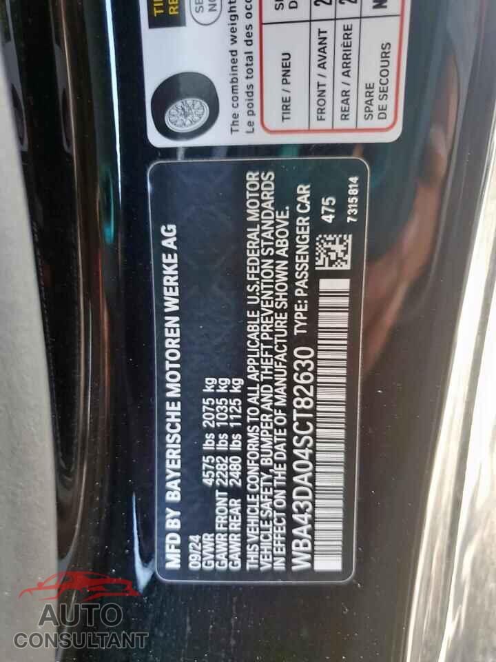 BMW 4 SERIES 2025 - WBA43DA04SCT82630