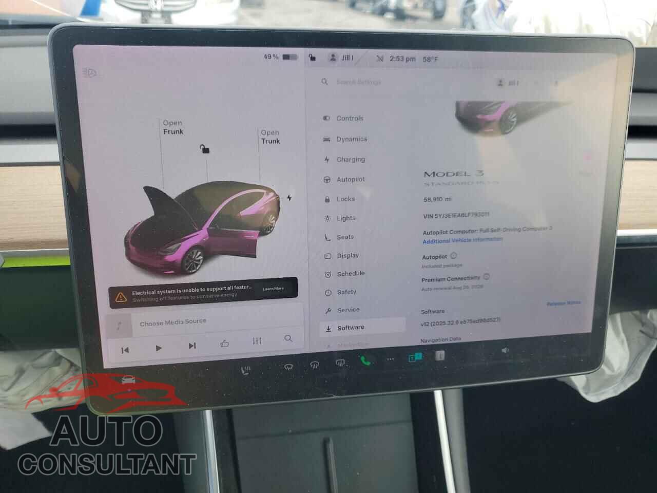 TESLA MODEL 3 2020 - 5YJ3E1EA6LF793011