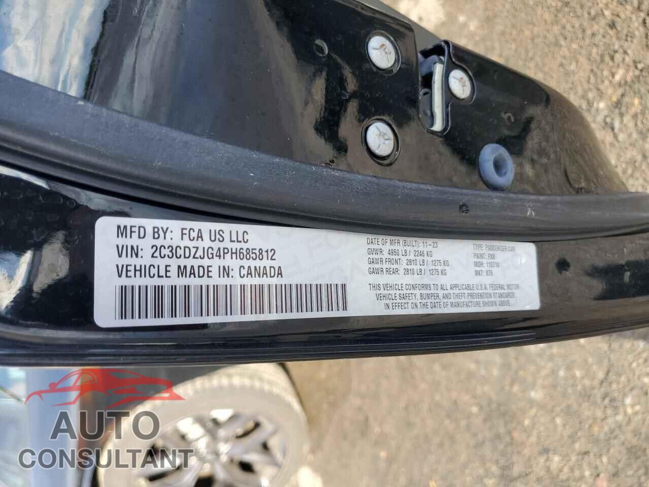 DODGE CHALLENGER 2023 - 2C3CDZJG4PH685812