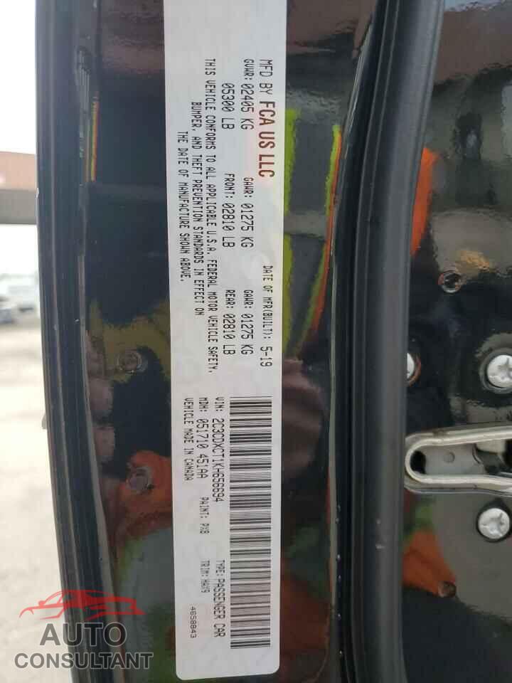 DODGE CHARGER 2019 - 2C3CDXCT1KH656694