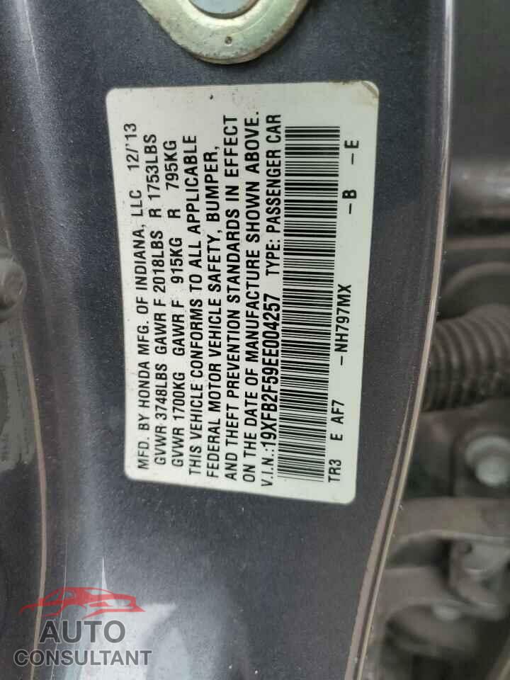 HONDA CIVIC 2014 - 19XFB2F59EE004257