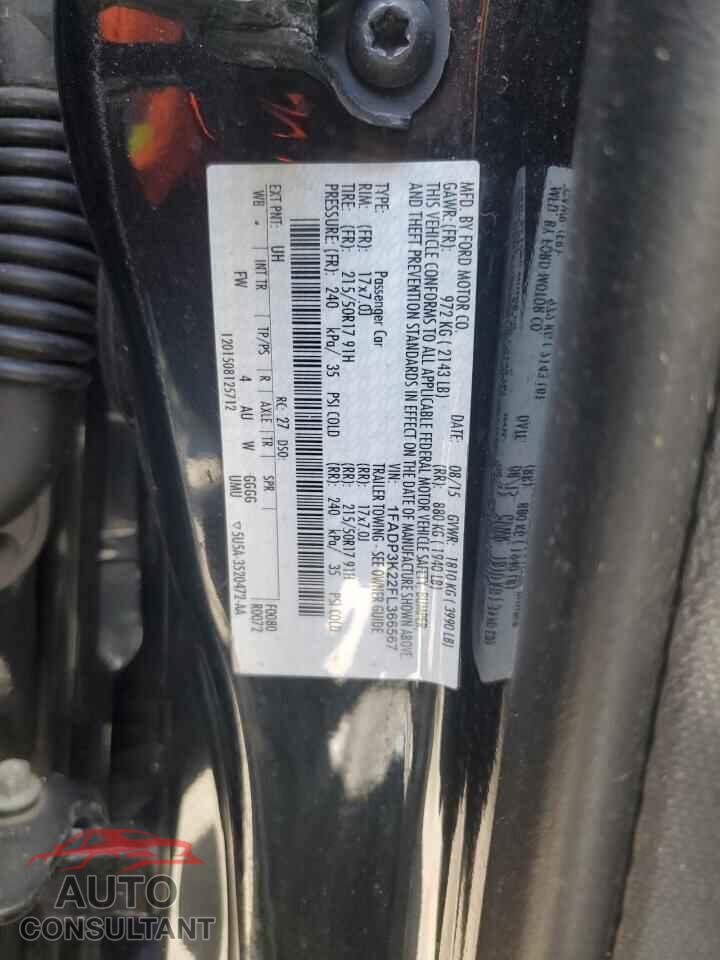 FORD FOCUS 2015 - 1FADP3K22FL366567