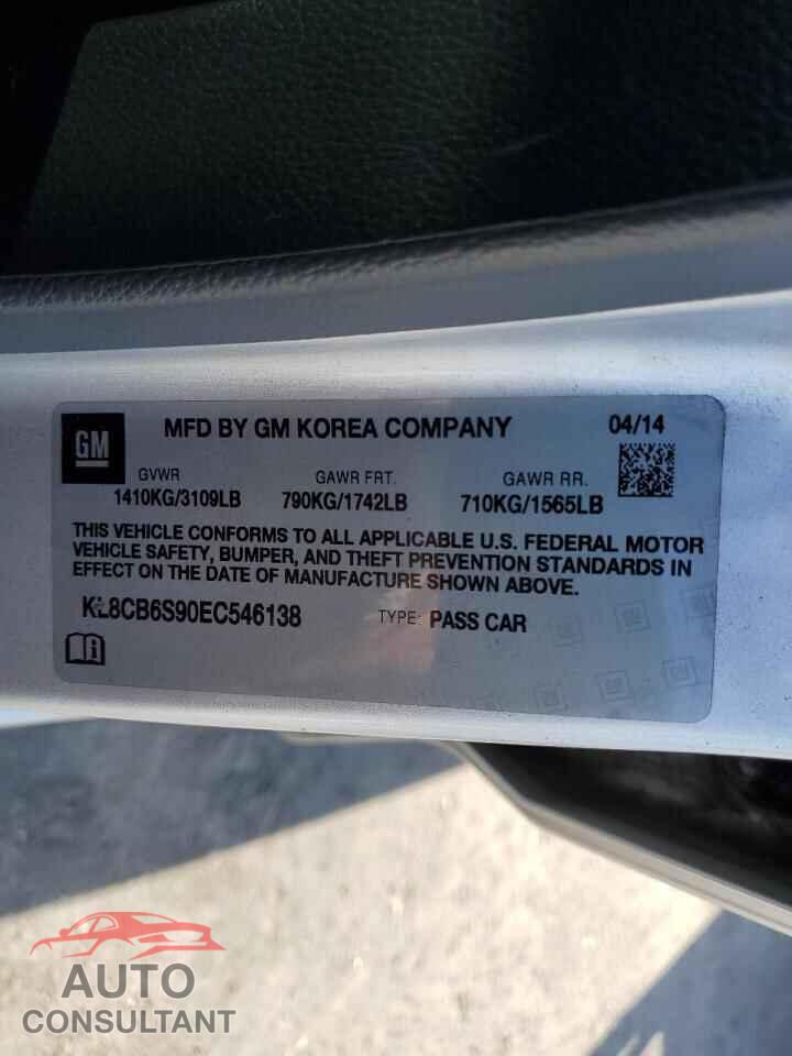 CHEVROLET SPARK 2014 - KL8CB6S90EC546138