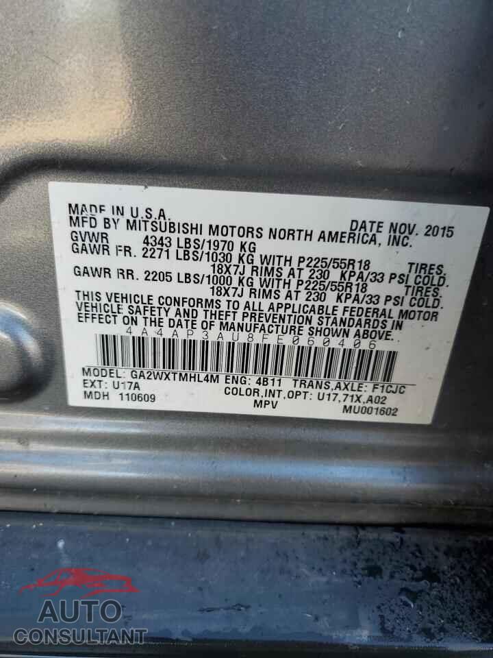 MITSUBISHI OUTLANDER 2015 - 4A4AP3AU8FE060406