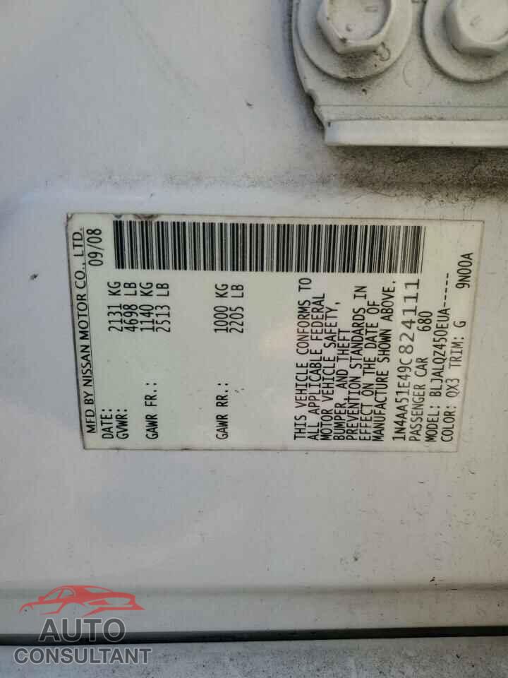 NISSAN MAXIMA 2009 - 1N4AA51E49C824111
