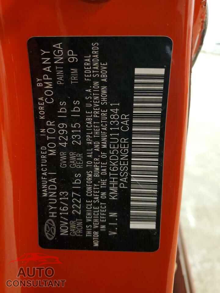 HYUNDAI GENESIS 2014 - KMHHT6KD5EU113841
