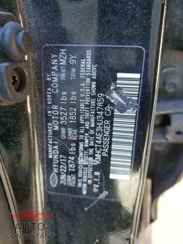 HYUNDAI ACCENT 2017 - KMHCT4AE3HU347859