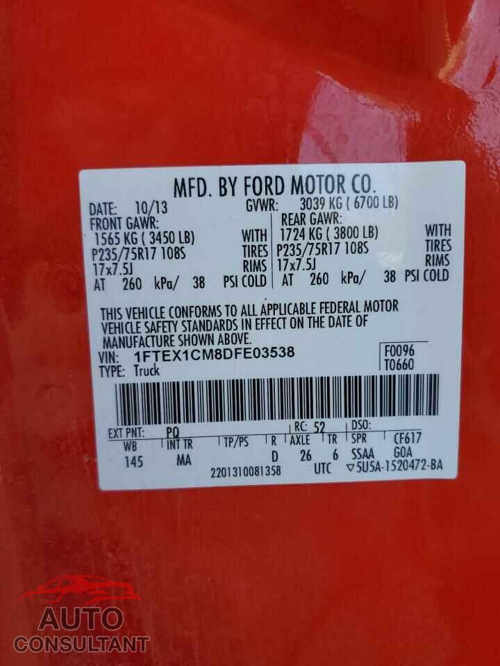 FORD F-150 2013 - 1FTEX1CM8DFE03538