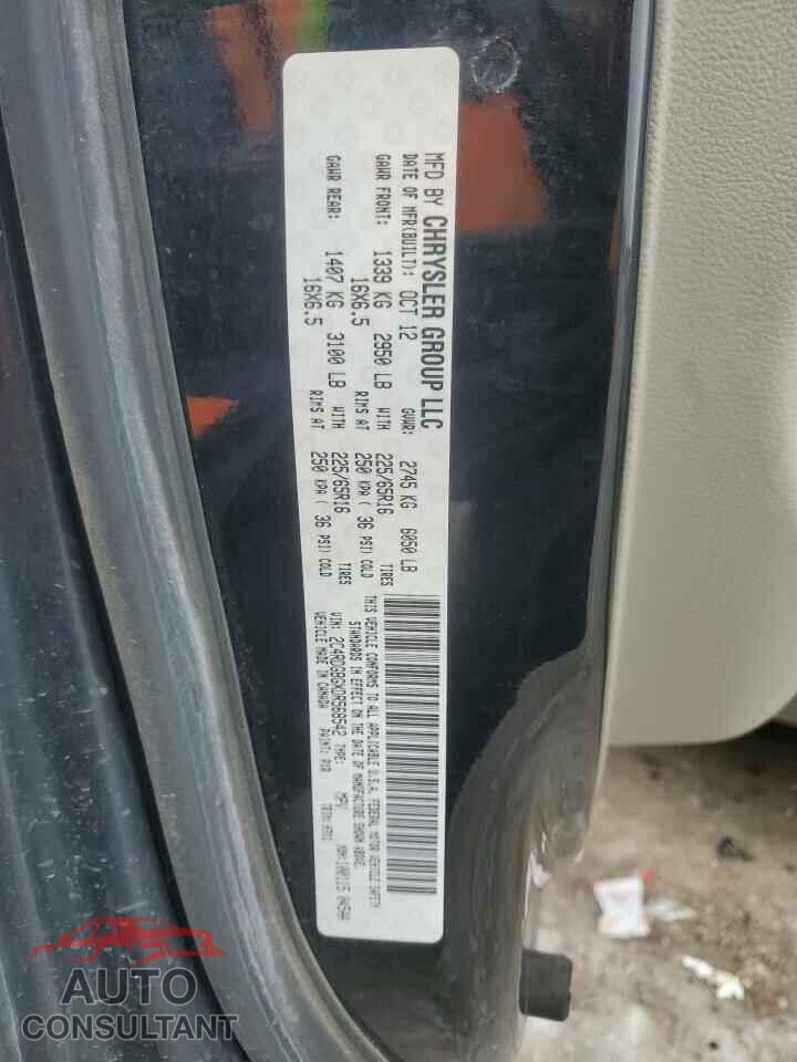 DODGE CARAVAN 2013 - 2C4RDGBGXDR568542