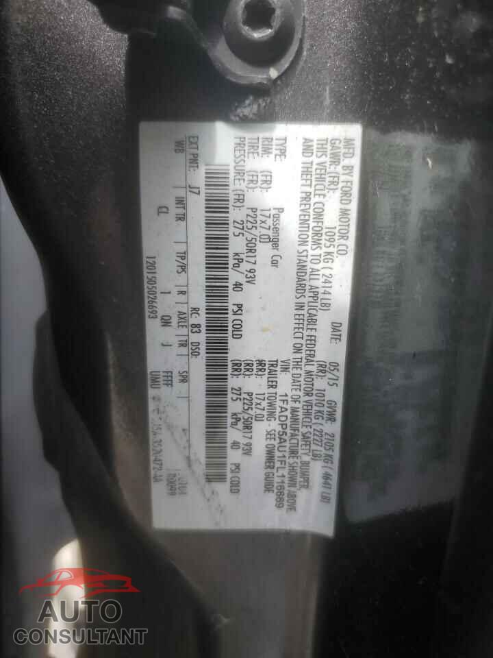 FORD CMAX 2015 - 1FADP5AU1FL116669