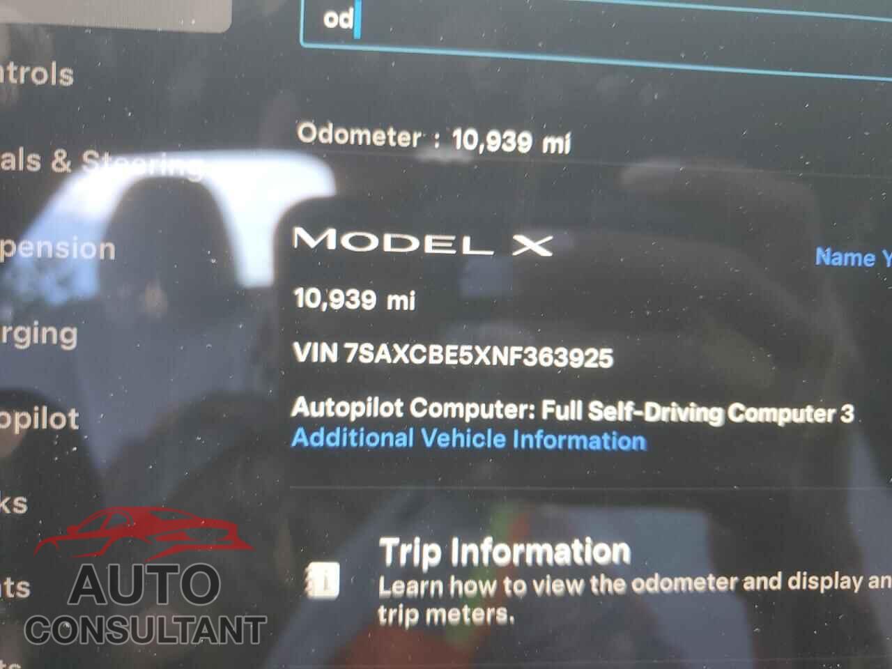 TESLA MODEL X 2022 - 7SAXCBE5XNF363925