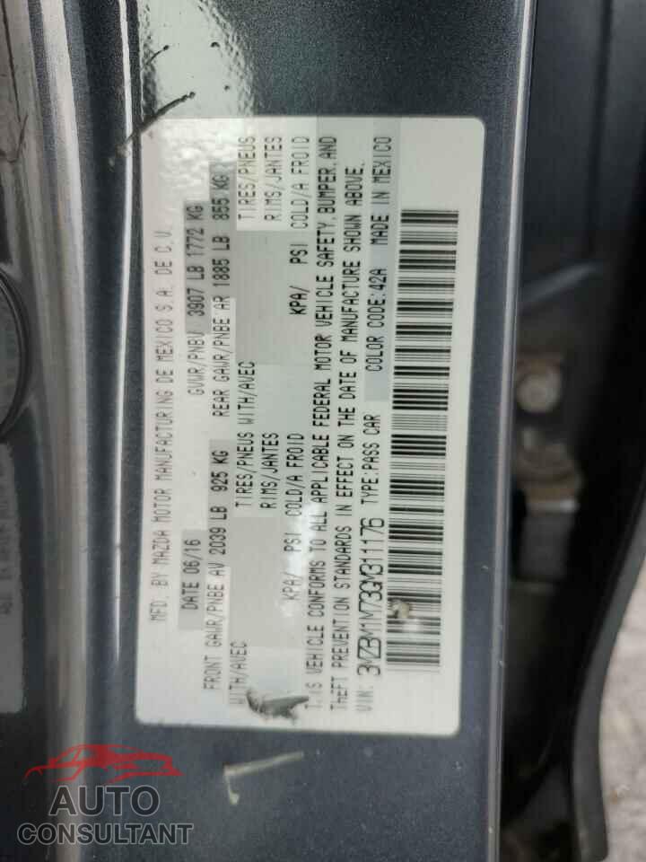 MAZDA 3 2016 - 3MZBM1M73GM311176