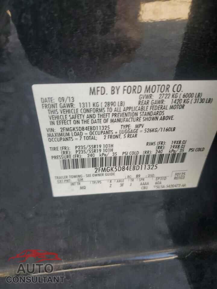 FORD FLEX 2014 - 2FMGK5D84EBD11325