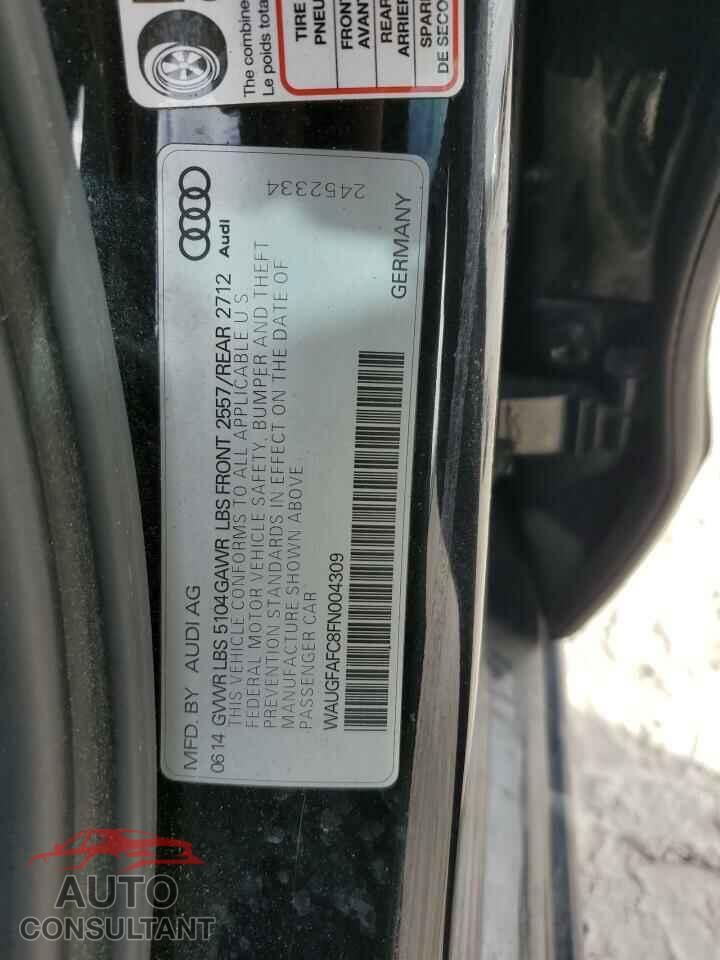 AUDI A6 2015 - WAUGFAFC8FN004309