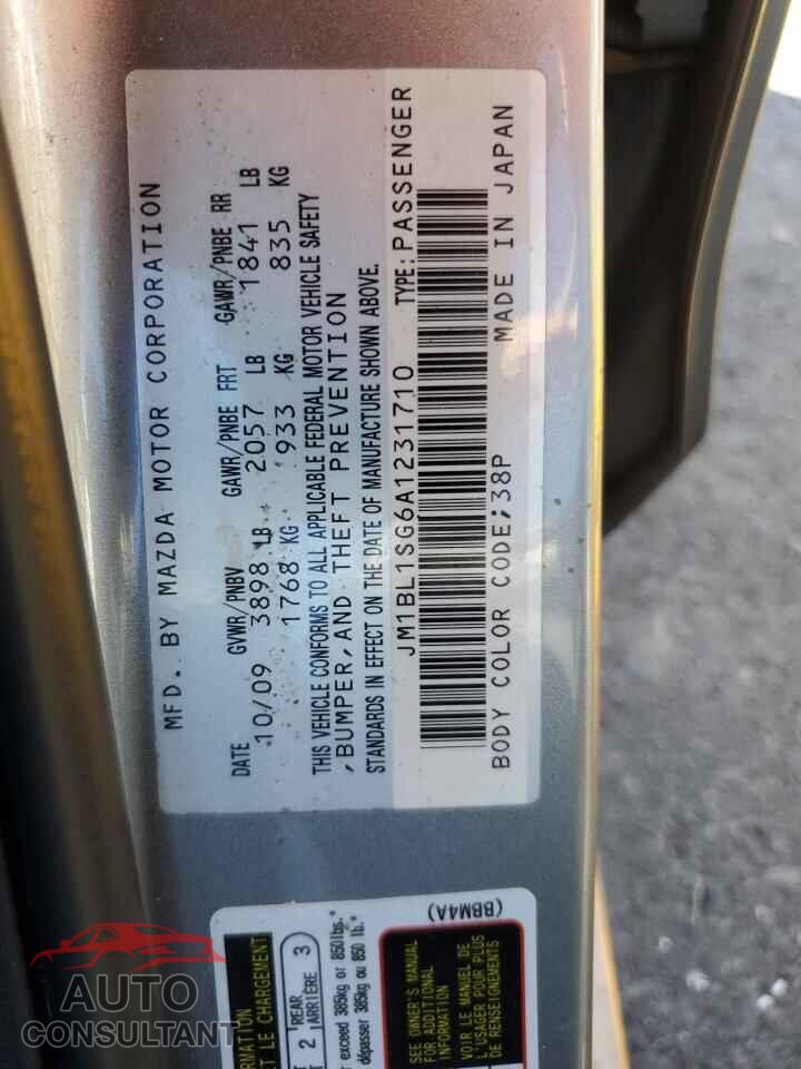 MAZDA 3 2010 - JM1BL1SG6A1231710