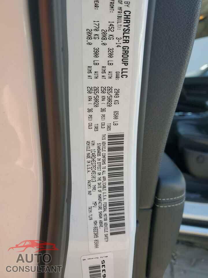DODGE DURANGO 2014 - 1C4RDHEG7EC451013