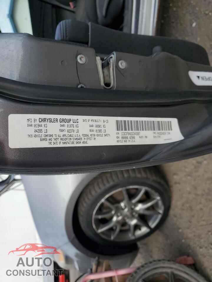 DODGE DART 2013 - 1C3CDFBA2DD343387