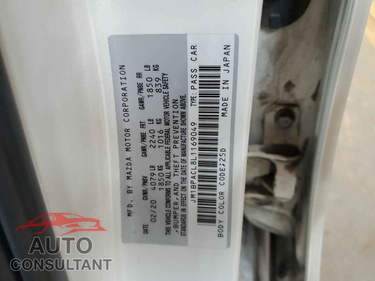 MAZDA 3 2020 - JM1BPACL8L1169049