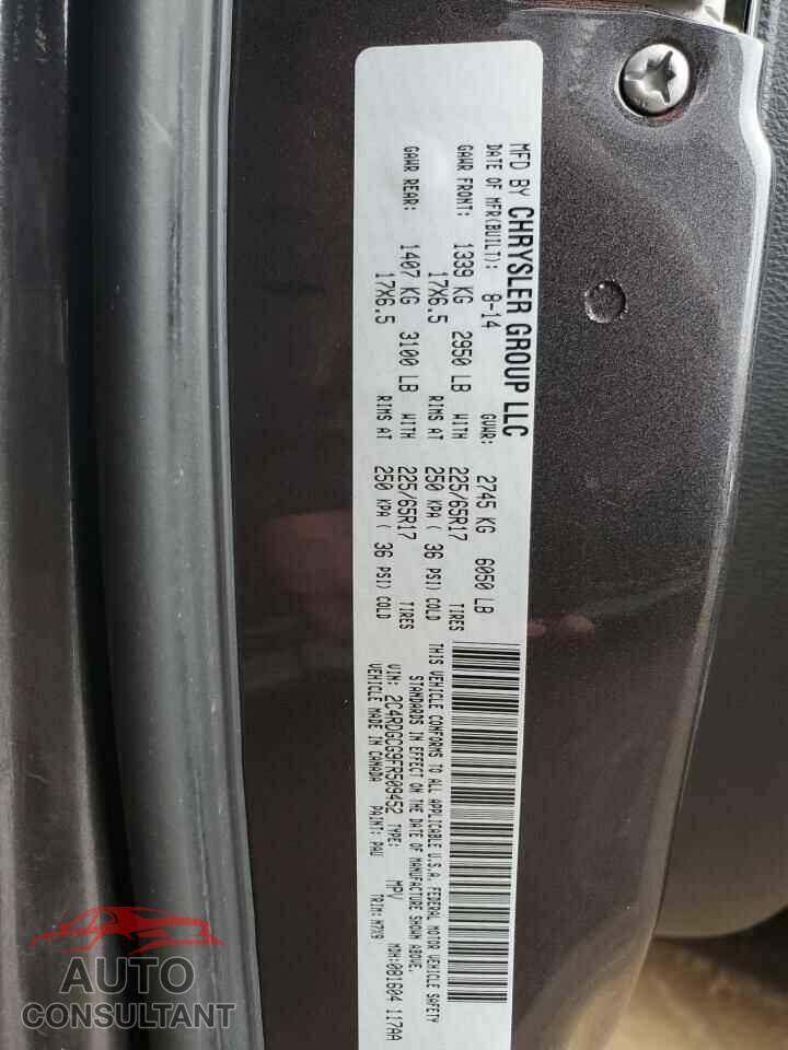 DODGE CARAVAN 2015 - 2C4RDGCG9FR509452