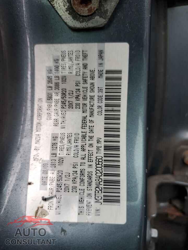 MAZDA CX-9 2010 - JM3TB2MA8A0200560