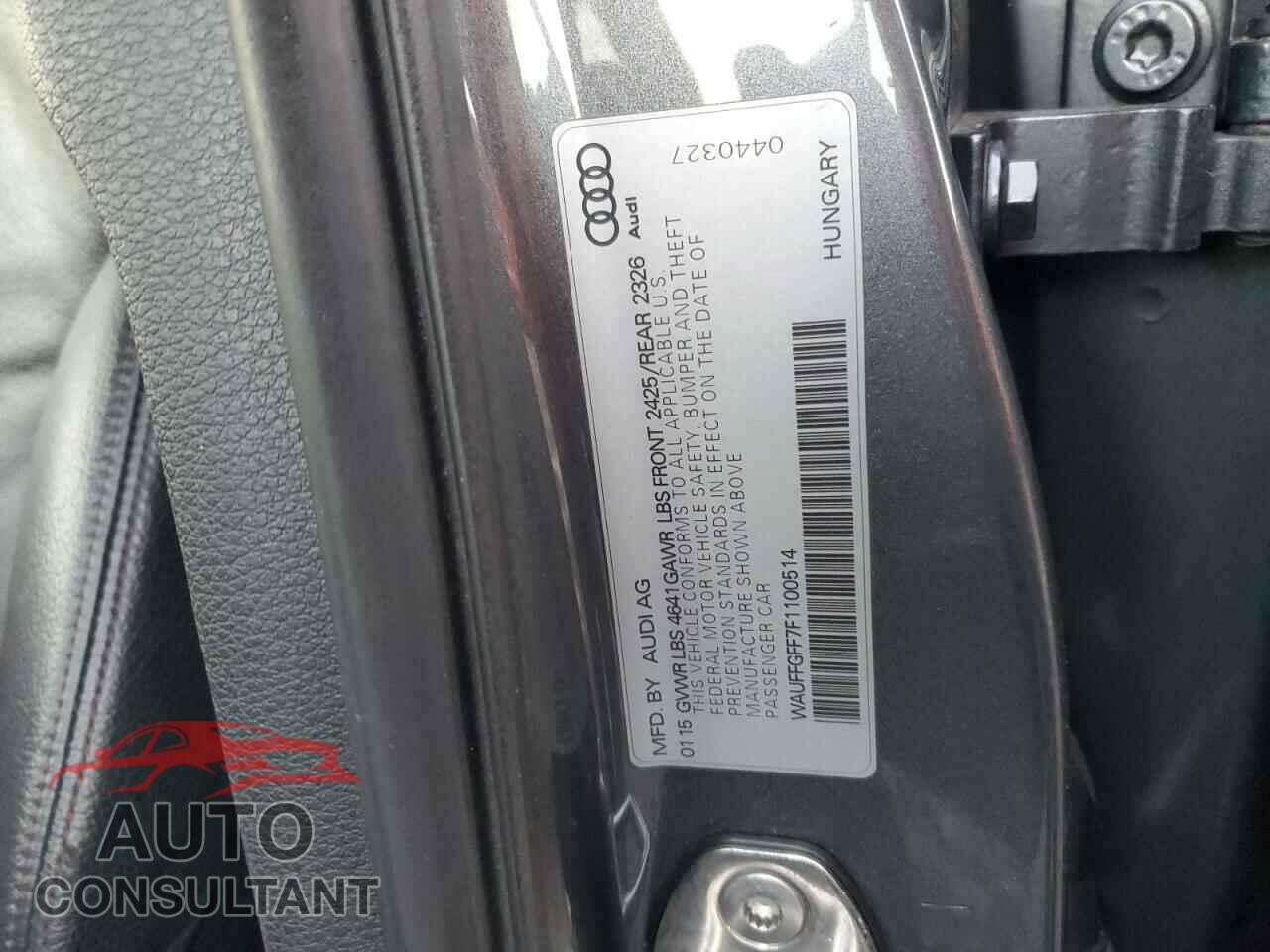 AUDI S3 2015 - WAUFFGFF7F1100514