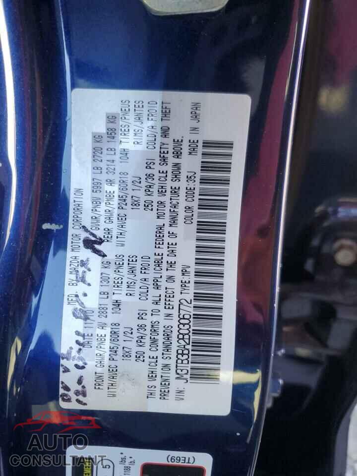 MAZDA CX-9 2011 - JM3TB3BA2B0306772