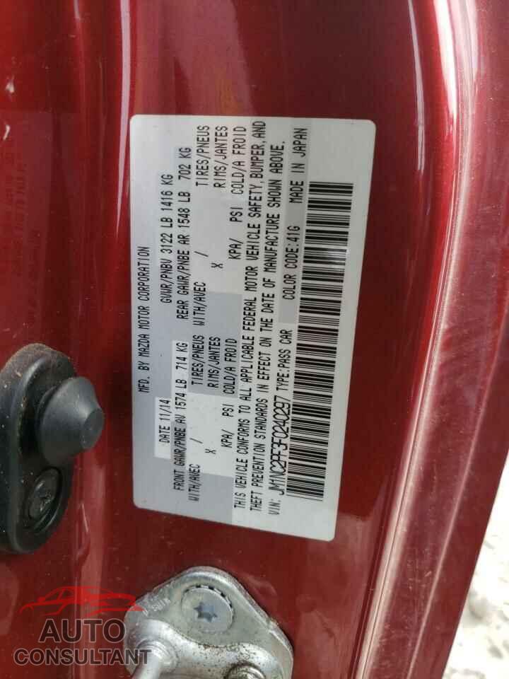 MAZDA MX5 2015 - JM1NC2PF3F0240297