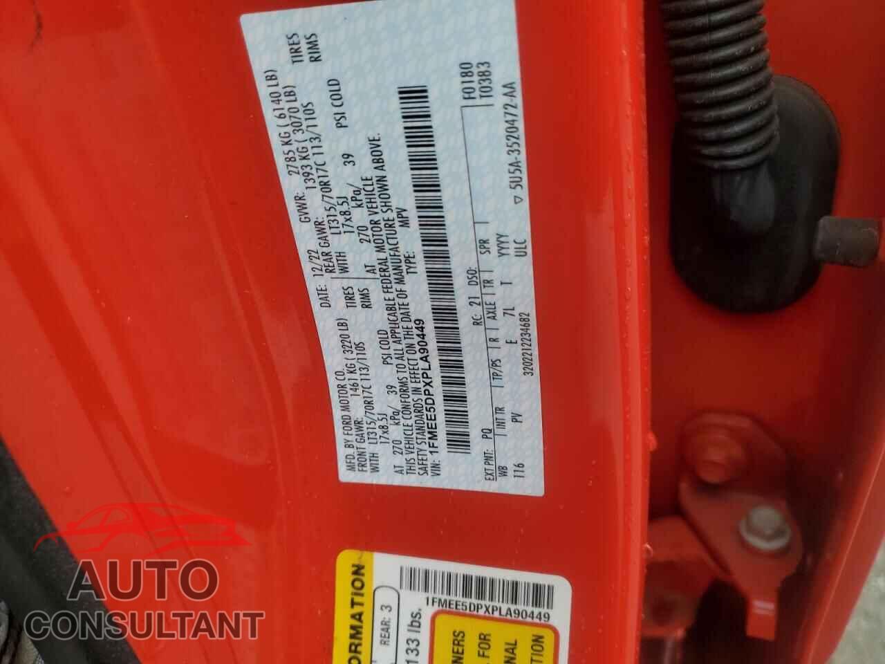 FORD BRONCO 2023 - 1FMEE5DPXPLA90449