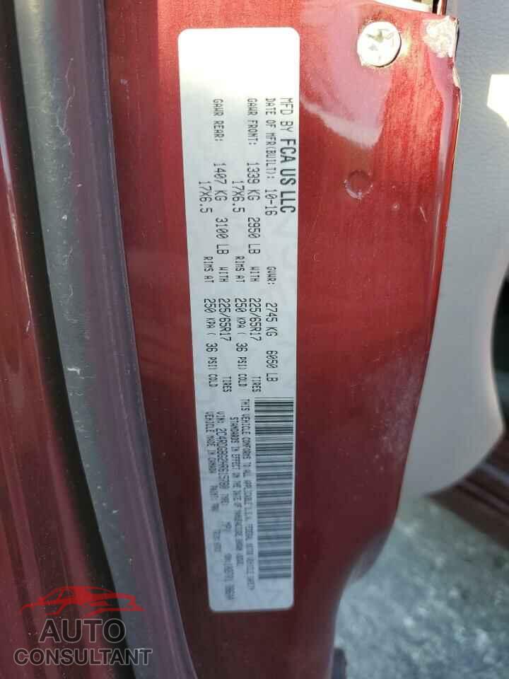 DODGE CARAVAN 2017 - 2C4RDGBG2HR615780