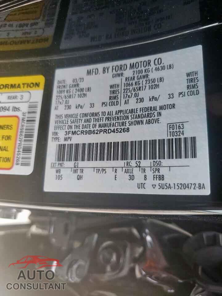 FORD BRONCO 2023 - 3FMCR9B62PRD45268