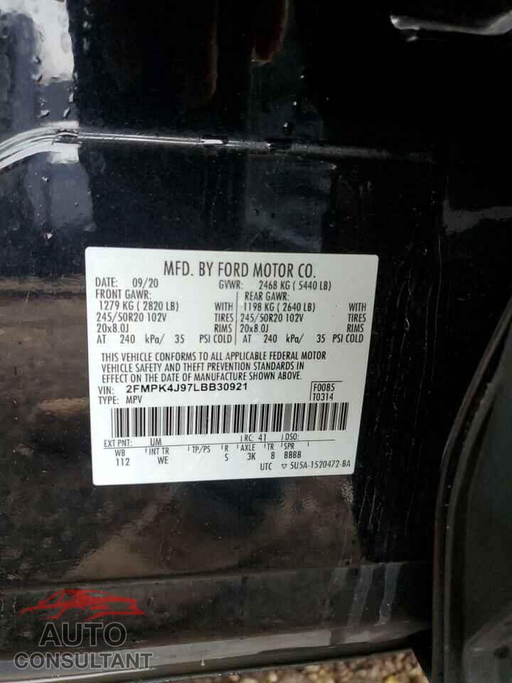 FORD EDGE 2020 - 2FMPK4J97LBB30921
