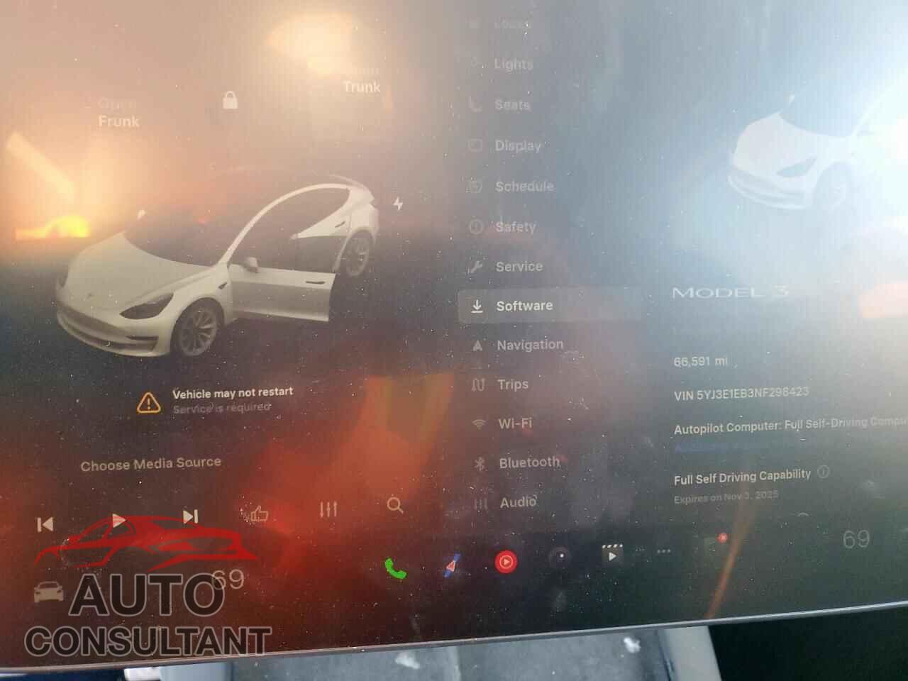 TESLA MODEL 3 2022 - 5YJ3E1EB3NF298423