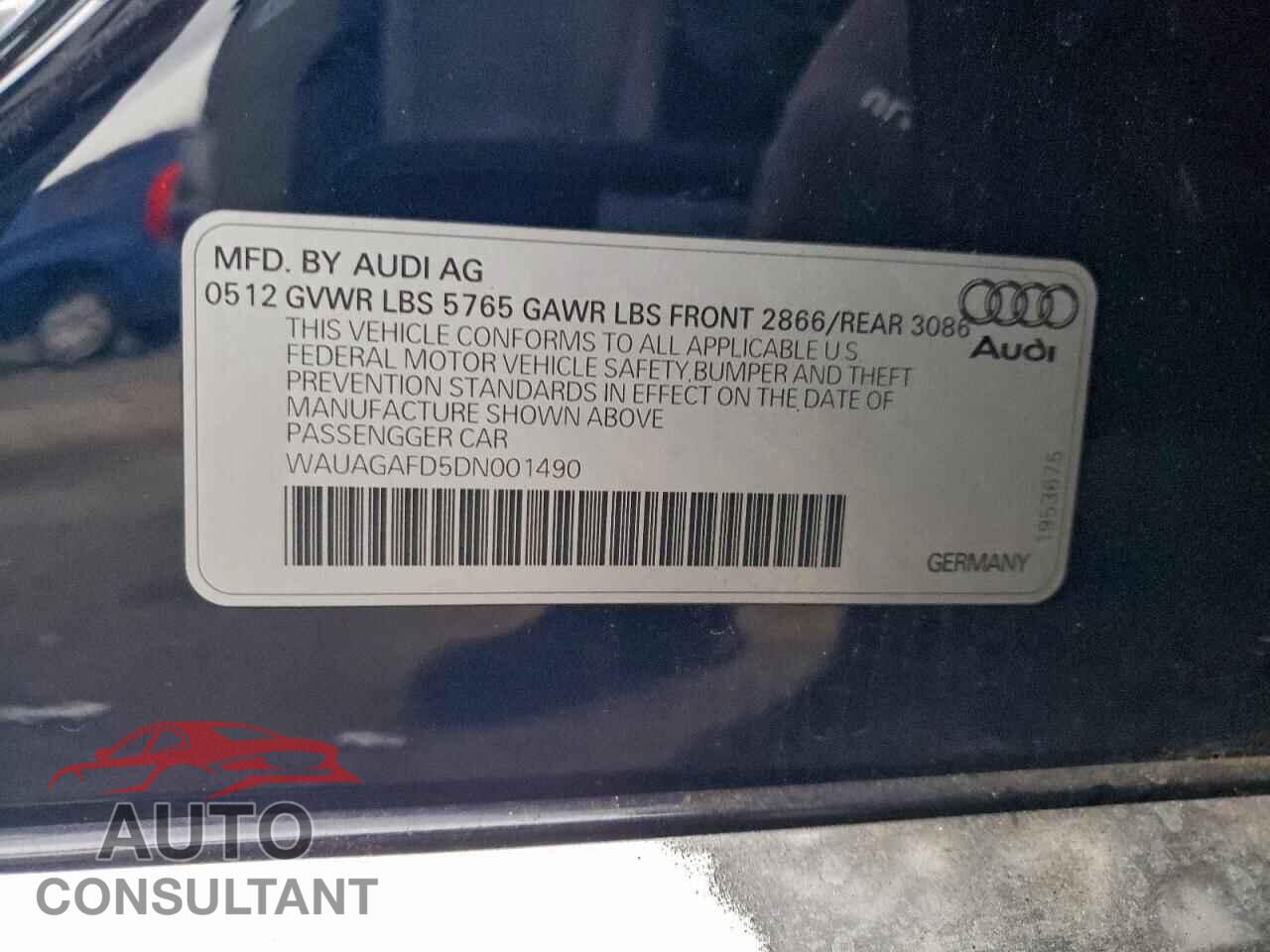 AUDI A8 2013 - WAUAGAFD5DN001490