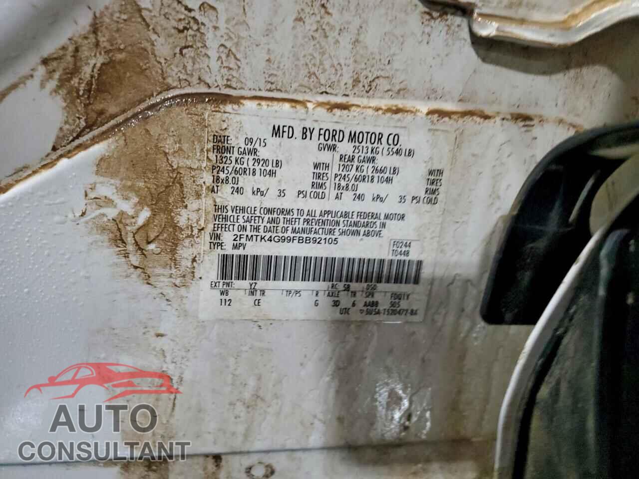 FORD EDGE 2015 - 2FMTK4G99FBB92105
