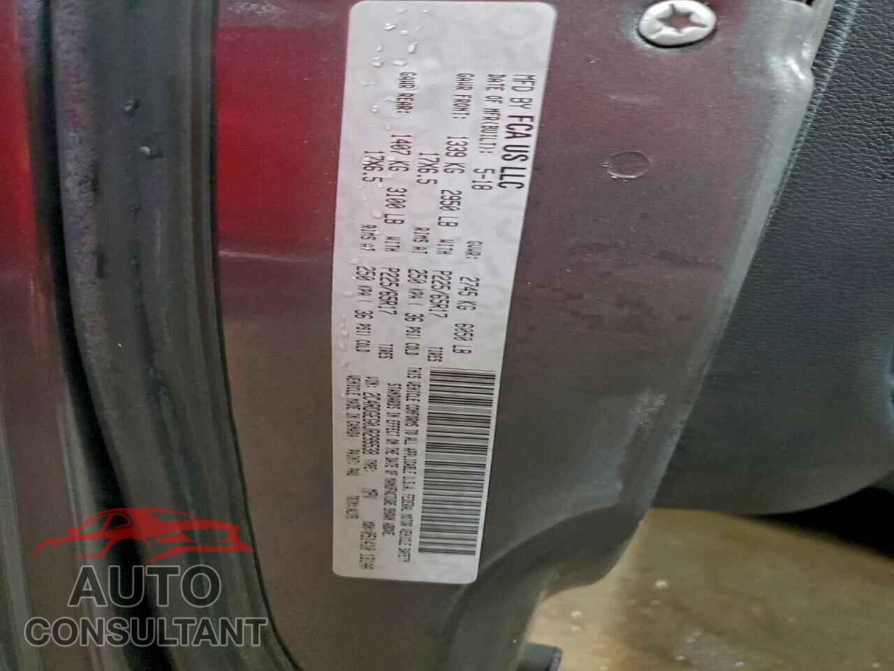 DODGE CARAVAN 2018 - 2C4RDGEG0JR299538