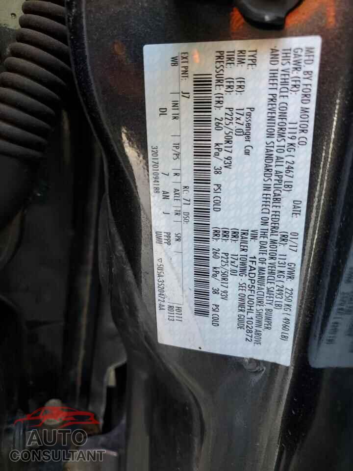 FORD CMAX 2017 - 1FADP5FU0HL102872