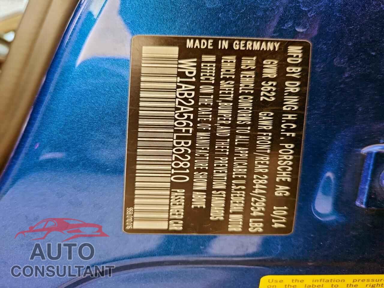 PORSCHE MACAN 2015 - WP1AB2A56FLB62810