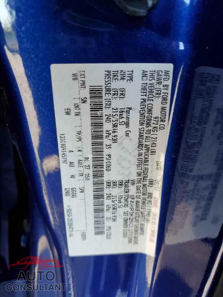 FORD FOCUS 2012 - 1FAHP3K25CL232388
