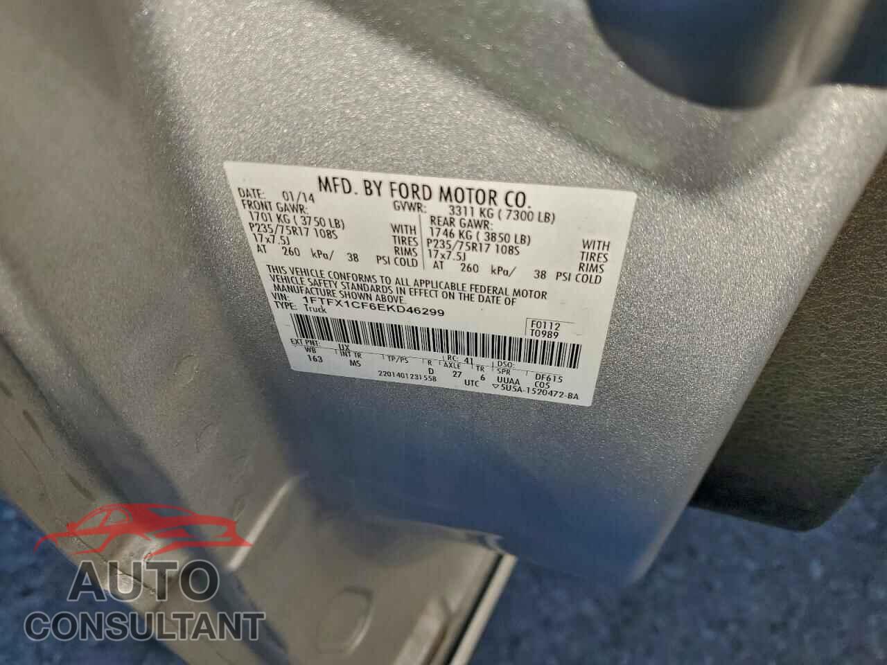 FORD F-150 2014 - 1FTFX1CF6EKD46299