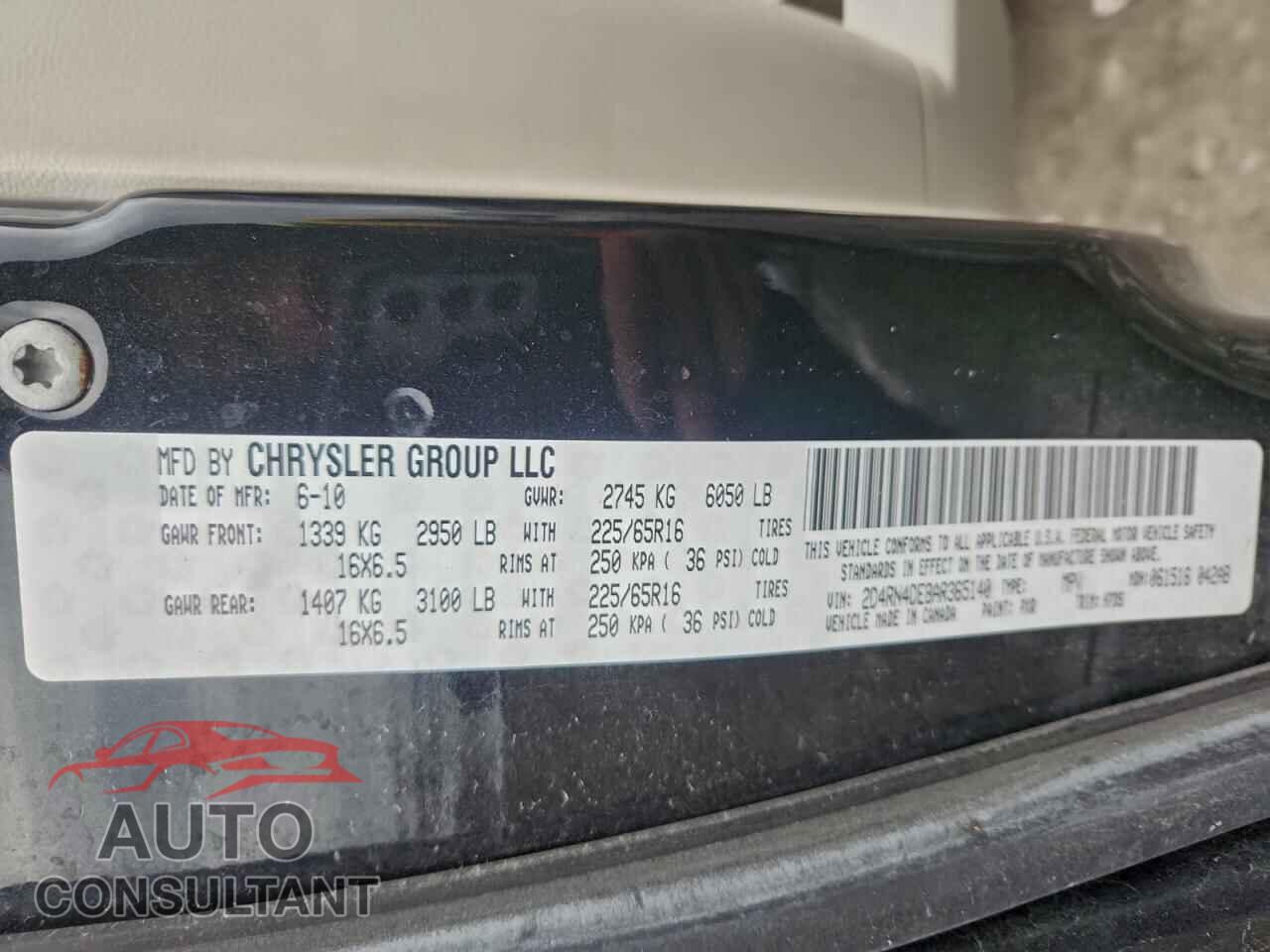 DODGE CARAVAN 2010 - 2D4RN4DE8AR365140