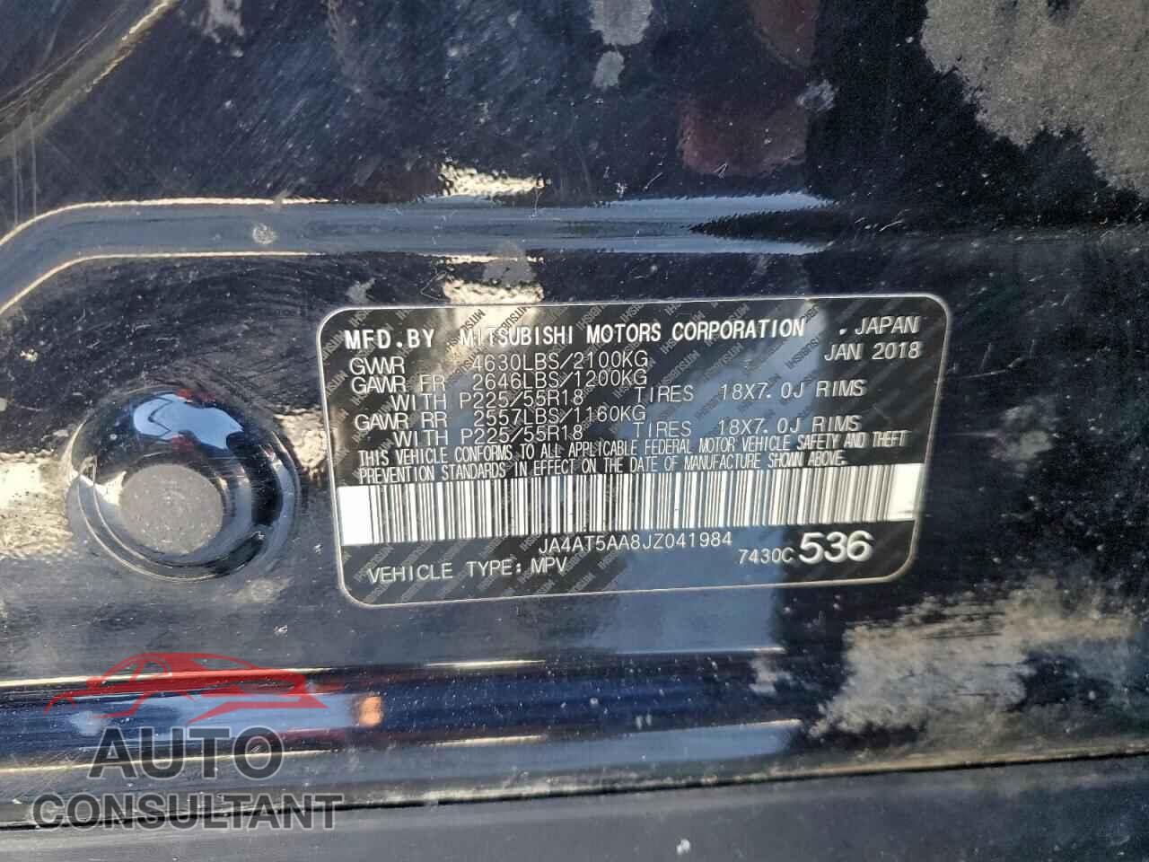 MITSUBISHI ECLIPSE 2018 - JA4AT5AA8JZ041984